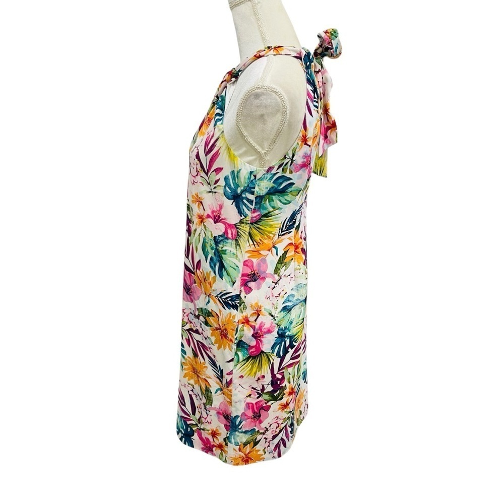 Tommy Bahama Garden of Hope & Courage Silk Shift Dress Tropical Print NWT $238 - Picture 7 of 14